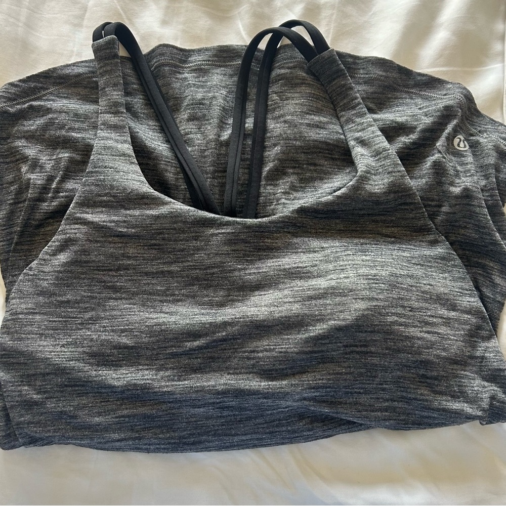 Lululemon Moment to Movement 2-in-1 Tank in Heathered Black